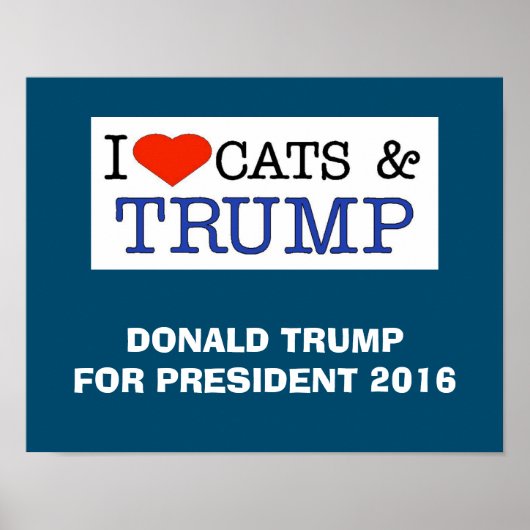 Love Cats Trump Poster (Vorne)