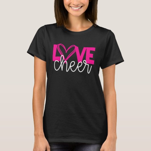 Love Cheer Cheerleading  for Her High School Footb T-Shirt (Vorderseite)