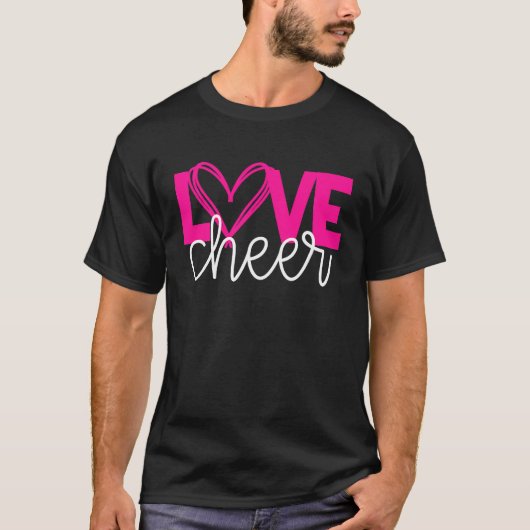 Love Cheer Cheerleading for Her High School Footb T-Shirt (Vorderseite)