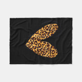 Love Cheetah Leopard Print Heart Valentines Day Gi Fleecedecke (Vorderseite (Horizontal))