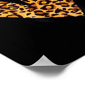 Love Cheetah Leopard Print Heart Valentines Day Gi Poster (Ecke)