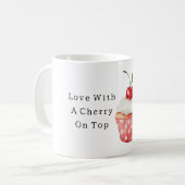 Love Cherry On Top Valentine's Day Kaffeetasse (Vorderseite Links)