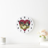 Love Chickies Runde Wanduhr (Zuhause)