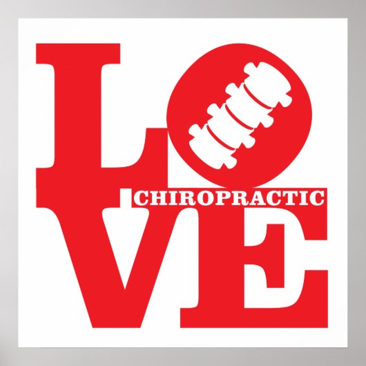 LOVE Chiropractic Square Poster (Vorne)