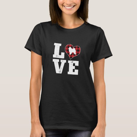 Love Chow Chow Dog Lovers Gifts Buffalo Plaid Vale T-Shirt (Vorderseite)