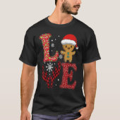 Love Christmas 2022 Buffalo Plaid Gingerbread Man T-Shirt (Vorderseite)