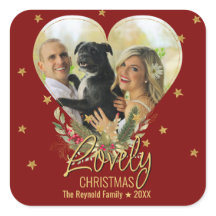 Love Christmas Gold Glitzer Star Heart Foto Red