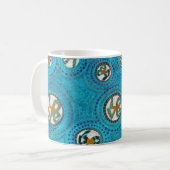 LOVE CIRCLES AND LINES OF SONG-BLUE COFFEE KAFFEETASSE (Vorderseite Links)