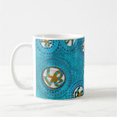 LOVE CIRCLES AND LINES OF SONG-BLUE COFFEE KAFFEETASSE (Links)