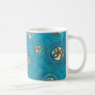 LOVE CIRCLES AND LINES OF SONG-BLUE COFFEE KAFFEETASSE