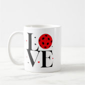 Love Ckleball Valentines Day Cute Red Heart  Kaffeetasse (Links)