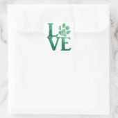 Love Classic Green Quadratischer Aufkleber (Tasche)