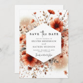 Love Classic Terracotta Wedding Save The Date (Vorne/Hinten)