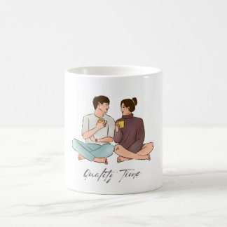 Love & Coffee Couple Mug – Quality Time Illustrati Kaffeetasse