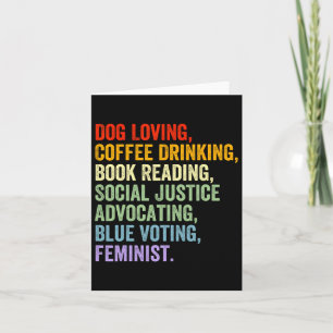 Love Coffee Drinking Book Reading Social Justice Karte