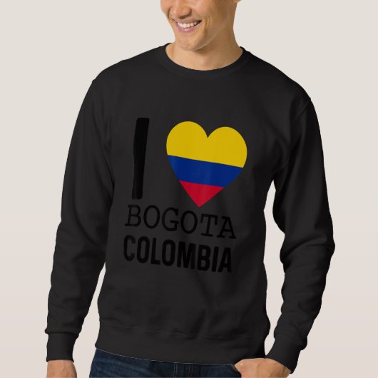 Love Colombia Bogotá Souvenir Flag Map Colombian C Sweatshirt (Vorderseite)