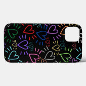Love Colored Hearts Case-Mate iPhone Hülle (Rückseite (Horizontal))