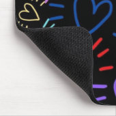 Love Colored Hearts Mousepad (Ecke)