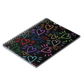Love Colored Hearts Notizblock (Linke Seite)