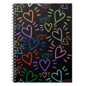 Love Colored Hearts Notizblock (Vorderseite)