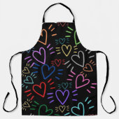 Love Colored Hearts Schürze (Vorderseite)