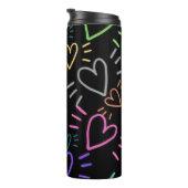Love Colored Hearts Thermosbecher (Nach rechts gedreht)