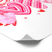 Love Coquette Bow Leopard Hearts Valentine Women G Poster (Ecke)