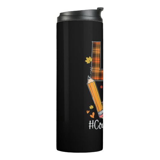 LOVE Counselor Life Fall Leaves Autumn Season Pump Thermosbecher (Nach links gedreht)