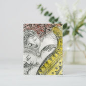 Love Couple Dreaming Postkarte (Stehend Vorderseite)