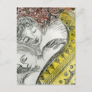 Love Couple Dreaming Postkarte
