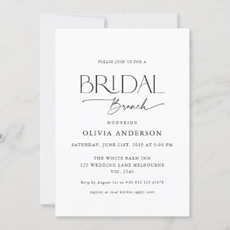 Love Couple Schriftart Bridal Brunch Einladung