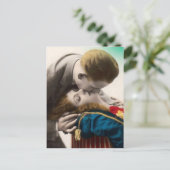 Love Couple Vintag Postcard Postkarte (Stehend Vorderseite)
