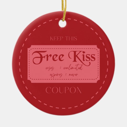 Love coupon  keramik ornament (Vorne)