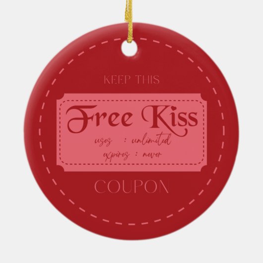 Love coupon  keramik ornament (Hinten)