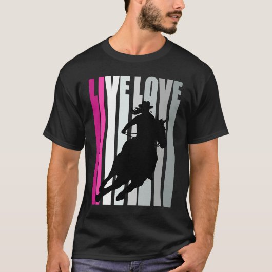 Love Cowgirl Girls Rodeo Barrel Racing Race Racer  T-Shirt (Vorderseite)
