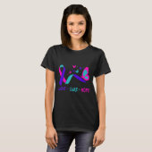 Love Cure Hope Cervical Cancer Warrior Butterfly R T-Shirt (Vorne ganz)