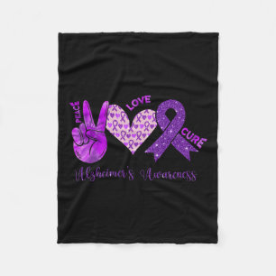 Love Cure Lila Band Alzheimerheimer-Bewusstsein Fleecedecke