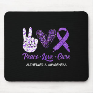 Love Cure Purple Ribbon Alzheimerheimer-Krankheit Mousepad
