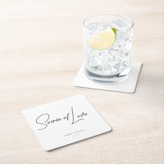 Love Custom Coaster Rechteckiger Pappuntersetzer (Vor Ort)
