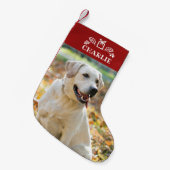 Love Custom Foto Haustier Hund Kleine Weihnachten Kleiner Weihnachtsstrumpf (Vorderansicht (hängend))