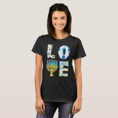 Love Cute Hanukkah Chanukah Menorah Pajama Matchin T-Shirt (Vorne ganz)