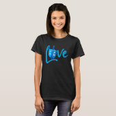 LOVE Cute Hanukkah Decorations Dreidel Menorah Cha T-Shirt (Vorne ganz)