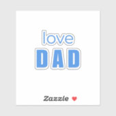 Love Dad Baby Boy Sticker (Blatt)