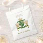 Love & danke Coat von Arms Green Gold Löwe Emblem Geschenktütchen (Ausgeschnitten)