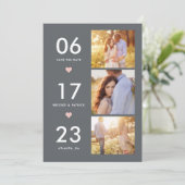 Love Date EDITABLE COLOR Save the Date Card Dankeskarte (Stehend Vorderseite)