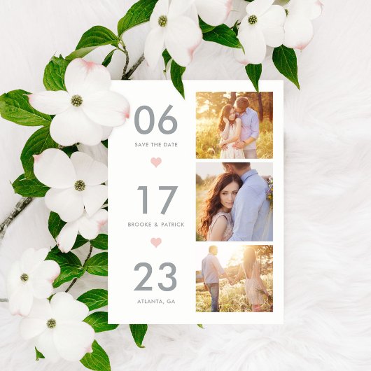Love Date EDITABLE COLOR Save the Date Card Dankeskarte