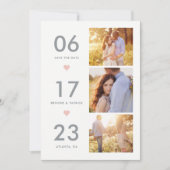 Love Date EDITABLE COLOR Save the Date Card Dankeskarte (Vorderseite)