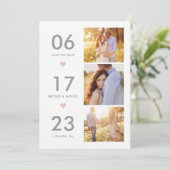 Love Date EDITABLE COLOR Save the Date Card Dankeskarte (Stehend Vorderseite)
