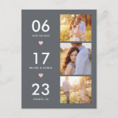 Love Date EDITABLE FARBE Save the Date Postcard Postkarte (Vorderseite)