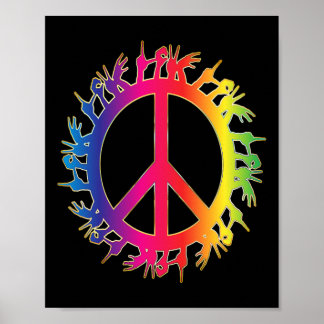 Love Deaf Peace Sign Language Hand Talking Teacher Poster